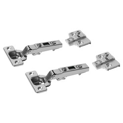 Klug Clip-On Cabinet Hinge - 110° - Overlay - Zinc Plated - Pair