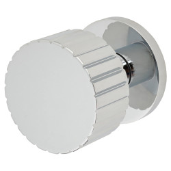 Jedo by Frelan Polished Chrome Mortice Door Knob - 60mm Rose Diameter - Cog Range