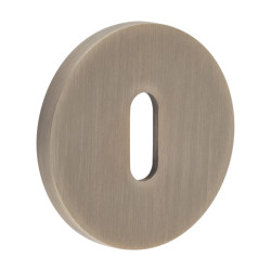 CRES by Frelan Escutcheon - 54mm Diameter - Keyhole - Antique Brass