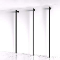 Emuca Zero 3 Profile Floor to Ceiling Kit - 2900mm Length - Black