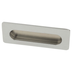 Touchpoint Rectangular Flush Cabinet Pull Handle - 106 x 39mm - Polished Chrome