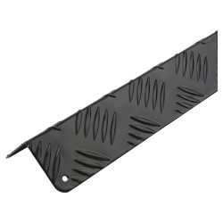 Touchpoint 900mm Aluminium Angle - Equal Sided - 50 x 50 x 1.5mm - Checker Plate 5 Bar Tread - Black