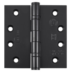 Eclipse Ball Bearing Grade 13 Butt Fire Door Hinge - 102 x 102 x 3mm - Matt Black - Pair