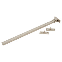 Hampstead Willow Knurled Casement Window Stay - 12"/300mm Length - Satin Nickel
