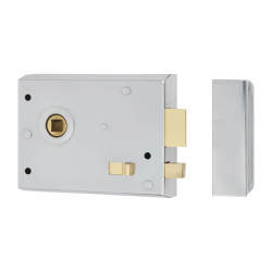 Altro Rim Lock with Snib - 105 x 80mm - Polished Chrome