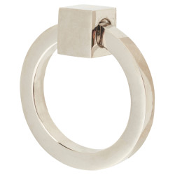 Heritage Brass by M Marcus Ring Cabinet Drop Handle - 50mm Diameter - Polished Nickel