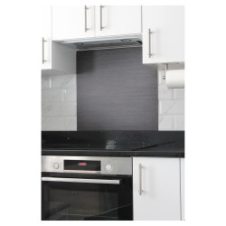 Altro Aluminium Kitchen Splashback - 900 x 750mm - Matt Dark Wood Effect