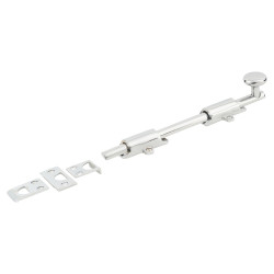 Hampstead French Door Bolt/Flat Section Bolt - 202 x 42mm - Polished Chrome