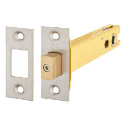 Altro 8mm Tubular Bathroom Deadbolt - 127mm Case - 108mm Backset - Square - Satin Stainless Steel