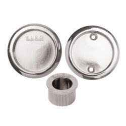Klug Round 3 Piece Flush Handle Set - Polished Chrome