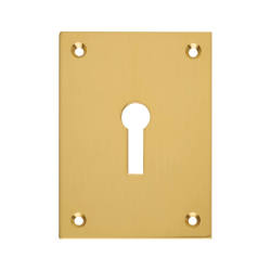 Souber Jumbo Escutcheon - 65.5 x 47.6mm - Keyhole - Polished Brass