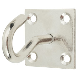 Heavy Duty Hook on Plate - 50 x 50 x 8mm - 316 Stainless Steel