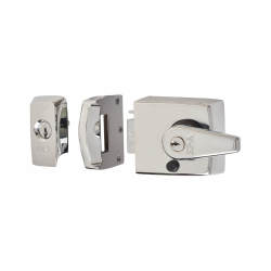 ERA BS3621:2007 Double Locking Nightlatch - 60mm Backset - Polished Chrome Case/Cylinder
