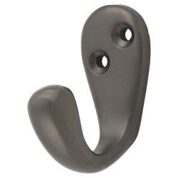 Alexander & Wilks Victorian Single Coat Hook - 44 x 23mm - Dark Bronze