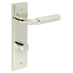 Burlington by Frelan Polished Nickel Fire Rated DIN Bathroom Door Handles - Piccadilly - Inner 2 - 200 x 55mm