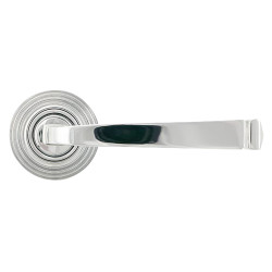 From The Anvil Polished Chrome Door Handles on Round Beehive Rose - Avon Range