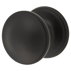 Hampstead Round Centre Door Knob - 80mm Rose Diameter - Matt Black