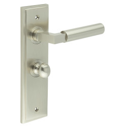 Burlington by Frelan Satin Nickel Fire Rated Bathroom Door Handles - Westminster - Inner 1 - 200 x 55mm
