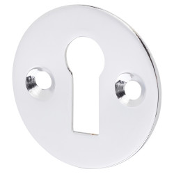 Hampstead Victorian Escutcheon - 32mm Diameter - Keyhole - Polished Chrome
