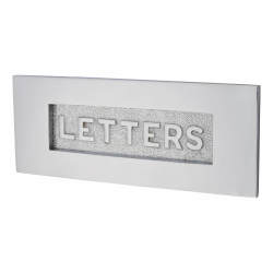 Embossed Letter Plate - 254 x 101mm - Polished Chrome