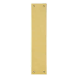 Hampstead Solid Brass Victorian Plain Finger Plate - 300 x 63 x 1mm - Polished