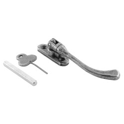 From The Anvil Pear Drop Locking Espagnolette Casement Window Handle - Right Hand - Pewter