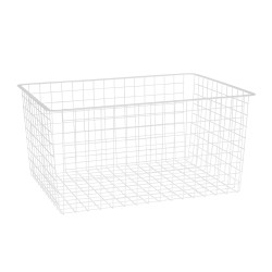 elfa Top Track System - Click In Deep Wire Basket for Gliding Frame - 605 x 430 x 285mm - White