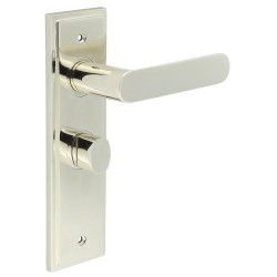 Burlington by Frelan Polished Nickel Fire Rated Bathroom Door Handles - Kensington - Inner 2 - 200 x 55mm