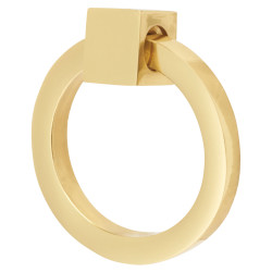 Heritage Brass by M Marcus Ring Cabinet Drop Handle - 50mm Diameter - Polished Brass