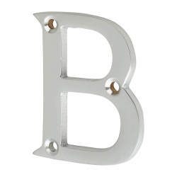 63mm Screw Fix Door Letter - B - Satin Chrome