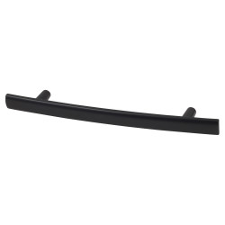 Altro 14mm Curved T-Bar Cabinet Pull Handle - 76mm Centres - Matt Black