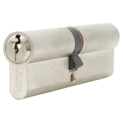 Yale 6 Pin 105mm Euro Double Cylinder - 50 + 55mm - Satin Nickel - Keyed to Differ