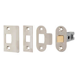 Touchpoint Contract Bolt Through Tubular Latch - 67mm Case - 46mm Backset - Radius - Polished Nickel