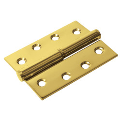 Lift-Off Butt Door Hinge - 102 x 76 x 2mm - Right Hand - PVD Brass - Pair