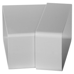 Awenta Horizontal 15° Flat Channel Bend - 110 x 55mm - White