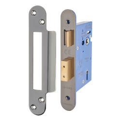 Altro Architectural 5 Lever Sashlock - 78mm Case - 57mm Backset - Radius - Black Nickel