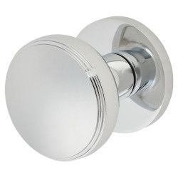 Jedo by Frelan Polished Chrome Classic Mortice Door Knob - 60mm Rose Diameter