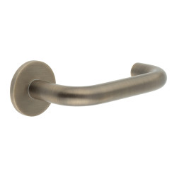 CRES by Frelan Antique Brass Fixed Dead 19mm Return to Door Handles on Round Rose - CR-106 Range
