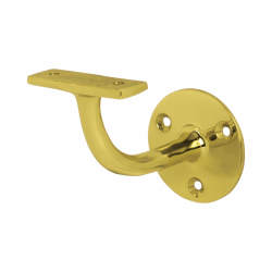 Altro Handrail Bracket - 75mm Projection - Polished Brass