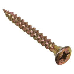Ulti-Mate II Stick Fit PoziSquare Countersunk Wood Screws - 5.0 x 50mm - Yellow Zinc - Pack of 200