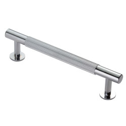 Carlisle Brass 12.5mm Lines T-Bar Cabinet Pull Handle - 128mm Centres - Polished Chrome