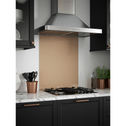Self Adhesive Glass Kitchen Splashback - 750 x 600mm - Rose Gold