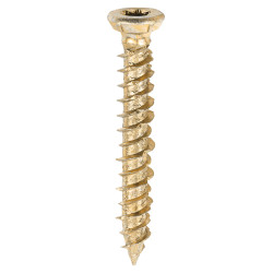 TIMCO Concrete Screw - Countersunk - Yellow Passivated - 7.5 x 50mm - Pack of 100