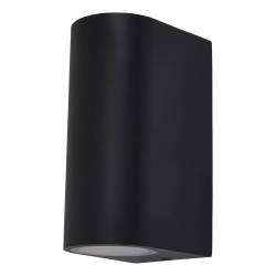 Forum Zink Antar Outdoor Up & Down Wall Light - IP44 - Black