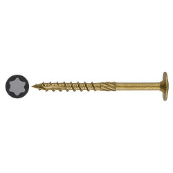 Reisser Timber Connector Torx Wafer Head Wood Screws - 8.0 x 360mm - Nano Bronze - Pack of 25