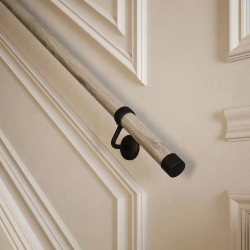 Rothley 40mm Wooden Handrail Banister Staircase Rail Support Kit - 3600mm Length - Driftwood