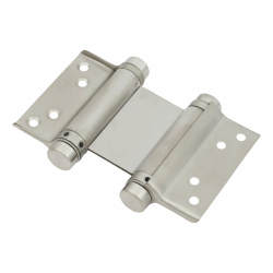Double Action Self Closing Spring Hinge - 76mm Length - Satin Stainless Steel - Pair