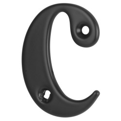 55mm Screw Fix Door Letter - c - Black