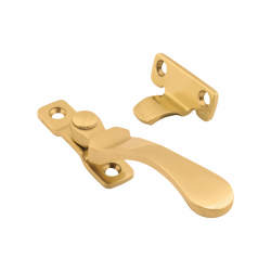 Altro Cast Victorian Wedge Casement Window Fastener - Reversible - Polished Brass