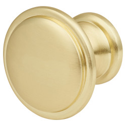 Altro Rim Round Cabinet Knob - 30mm Diameter - Satin Brass